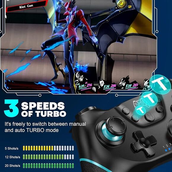 Switch Controller, Wireless Pro Controller for Switch 2/Switch/Switch... - Picture 4 of 8